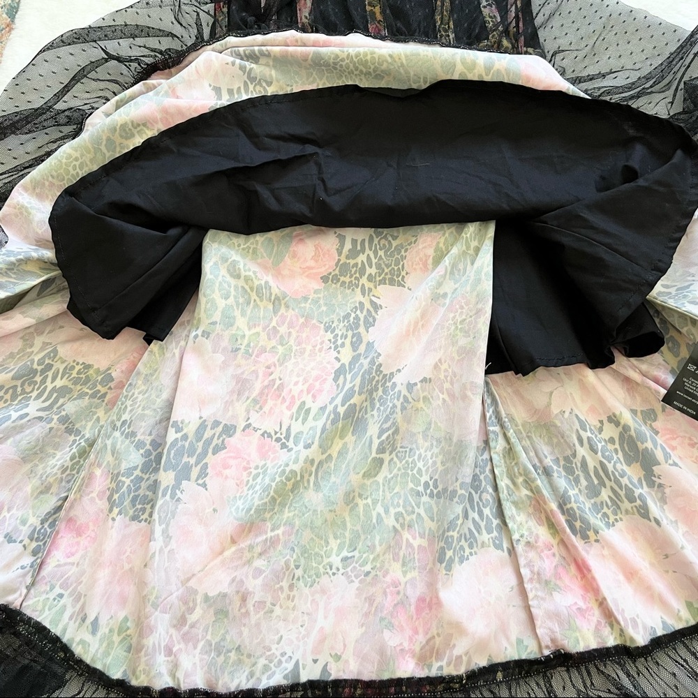 CORSET STORY FLORAL/CHEETAH PRINT CORSET DRESS Size Medium Cosplay Oktoberfest - Picture 5 of 15